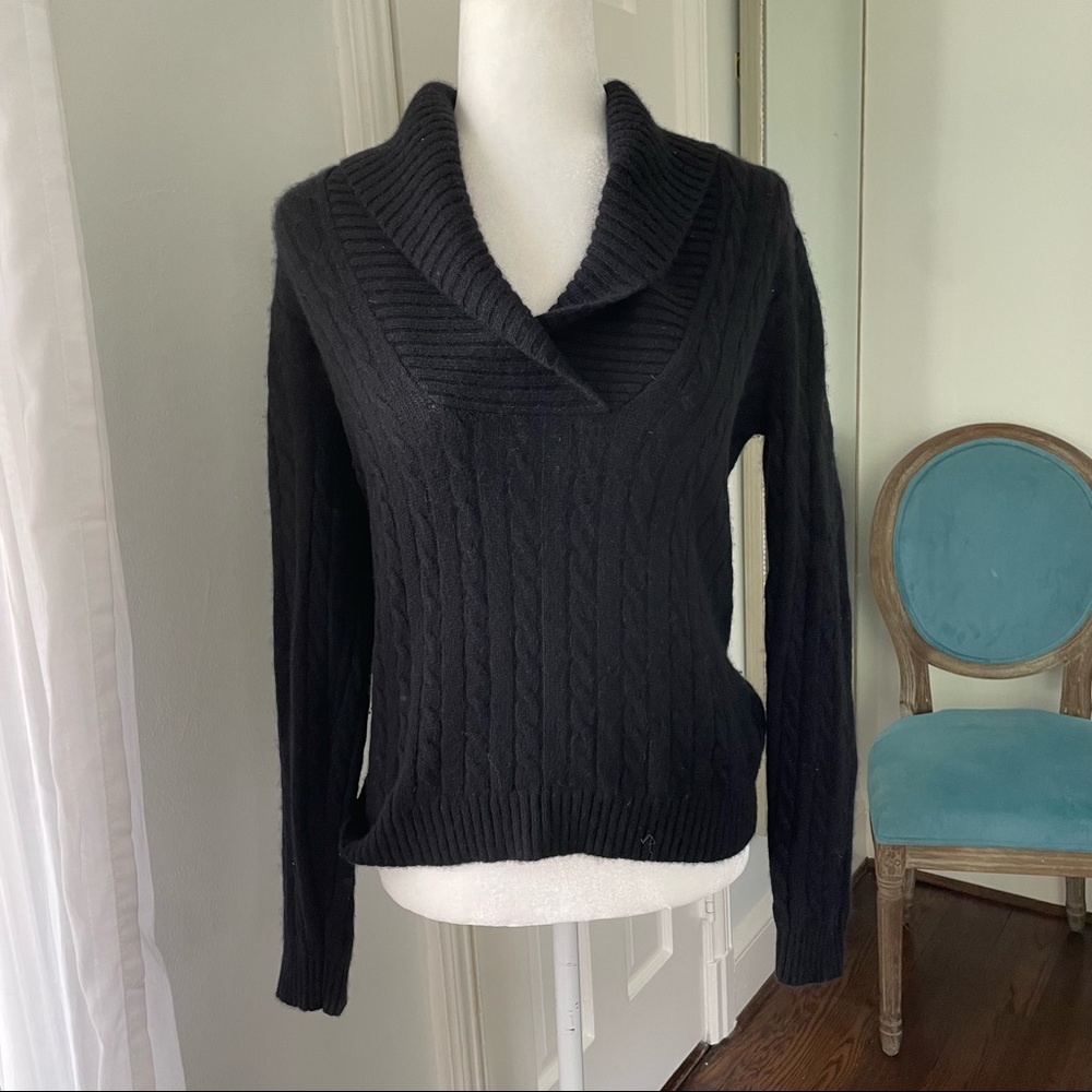 Ralph Lauren Black Cowl Neck Sweater